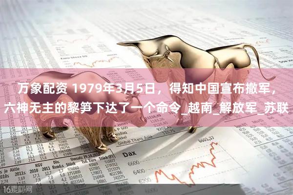 万象配资 1979年3月5日，得知中国宣布撤军，六神无主的黎笋下达了一个命令_越南_解放军_苏联